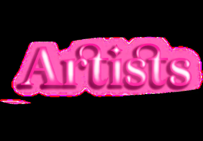 Pink neon style Artists graphic from the Pink Lightning Tattoo site
