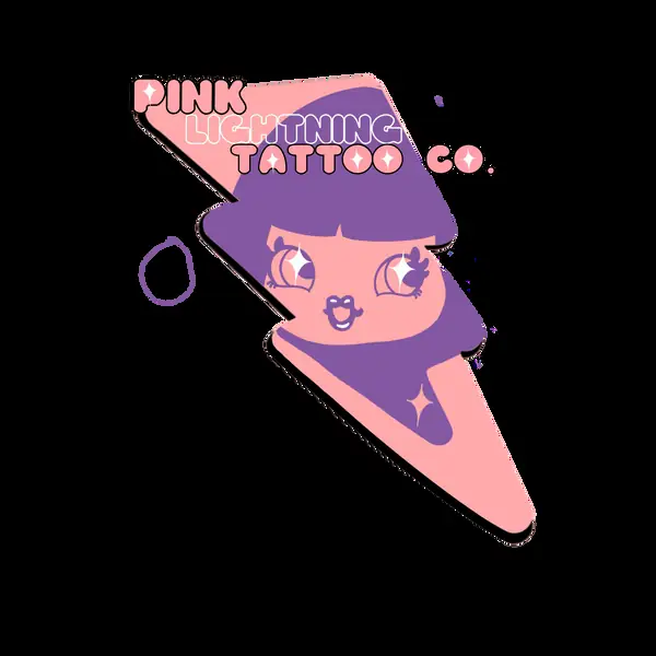 Pink Lightning Tattoo logo