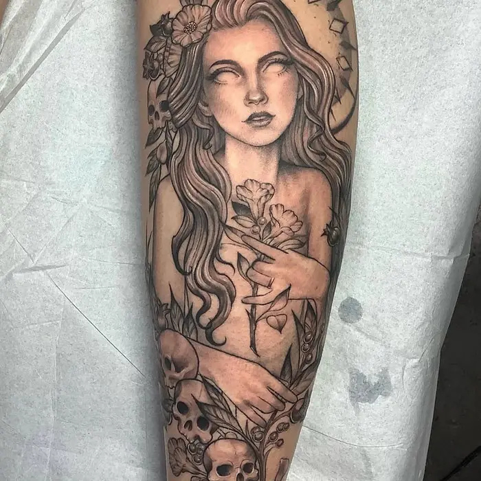 Detailed tattoo work from Pink Lightning Tattoo